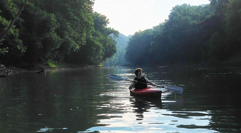 Kayaking Green River at Mammoth Cave