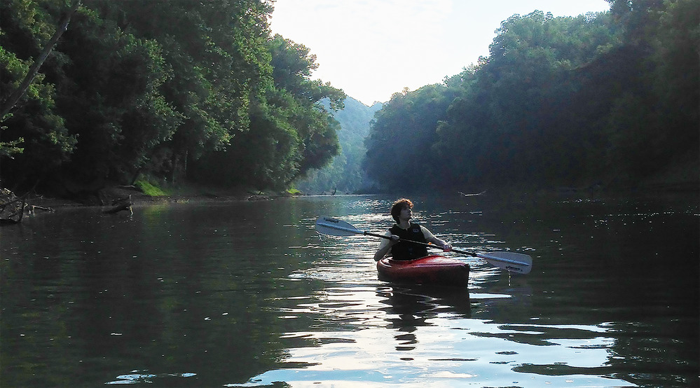 Kayaking Green River at Mammoth Cave